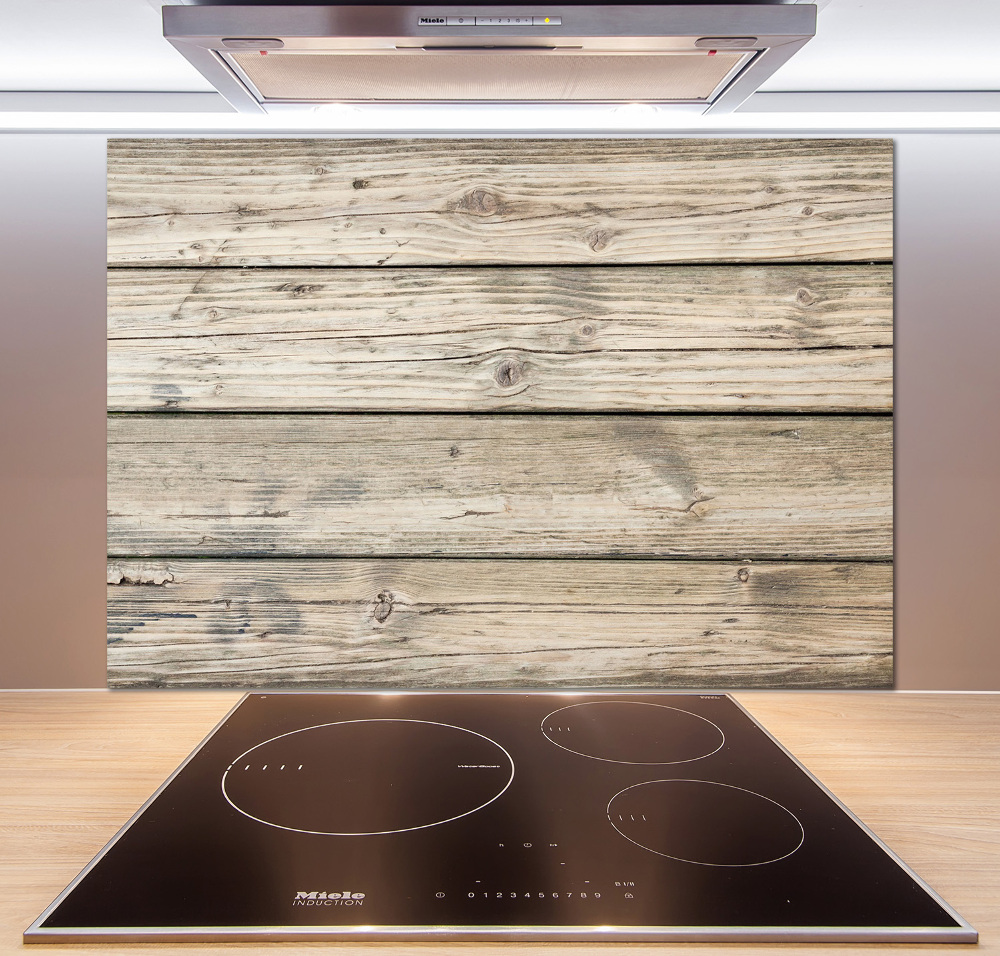 Kitchen splashback Wooden background