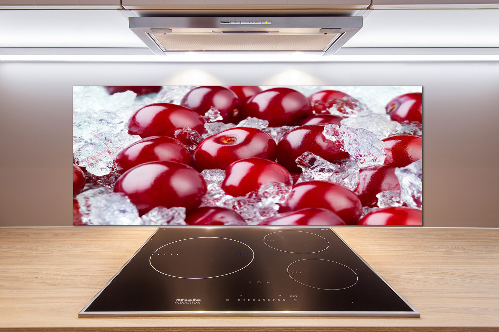 Cooker splashback Frozen cherry