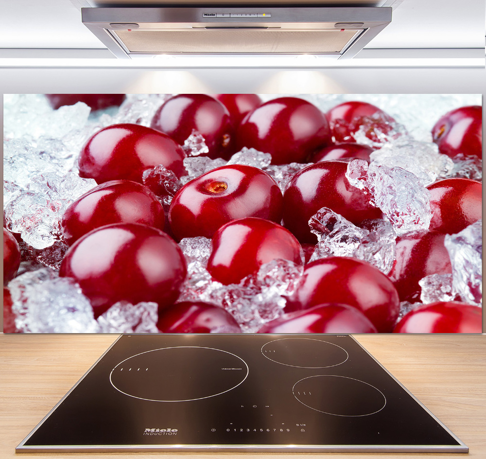 Cooker splashback Frozen cherry