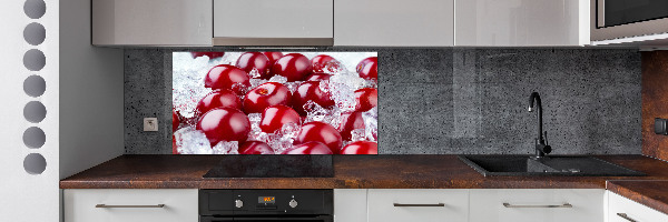 Cooker splashback Frozen cherry