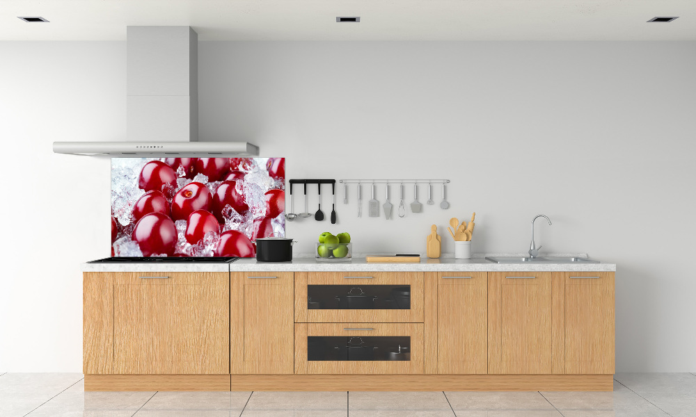 Cooker splashback Frozen cherry