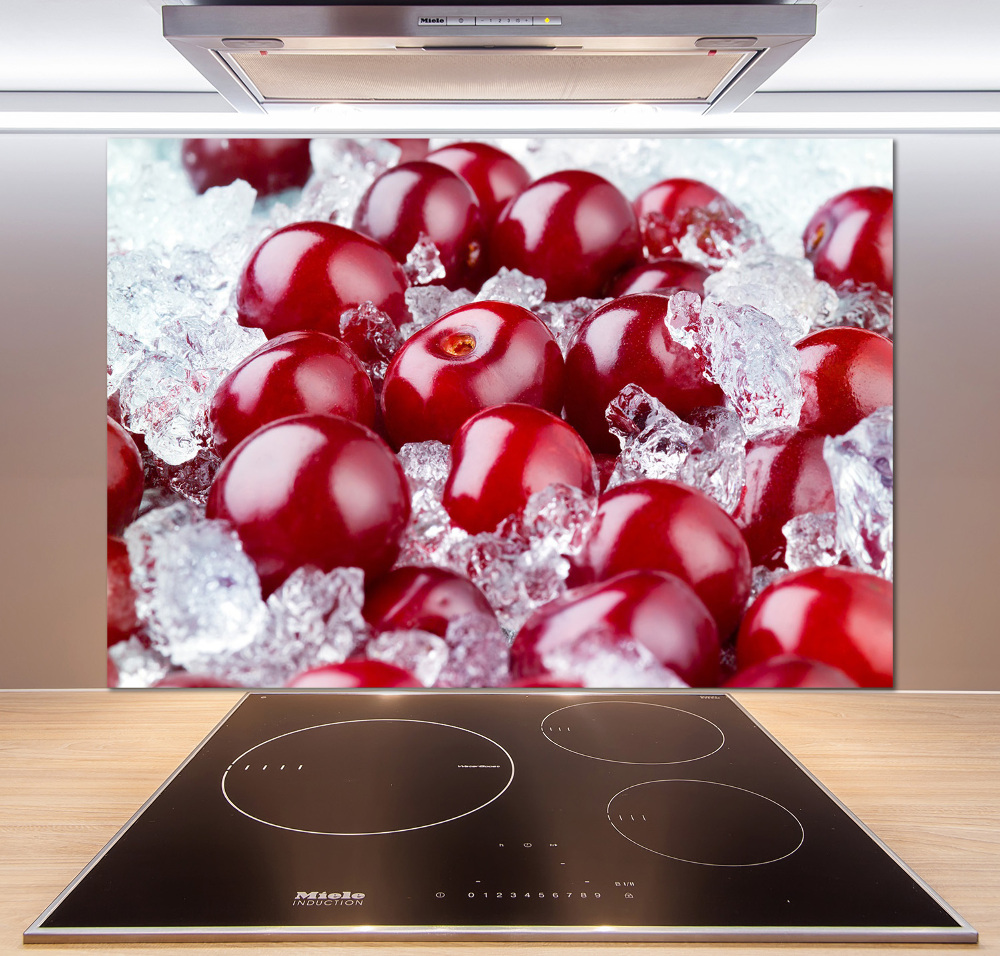 Cooker splashback Frozen cherry