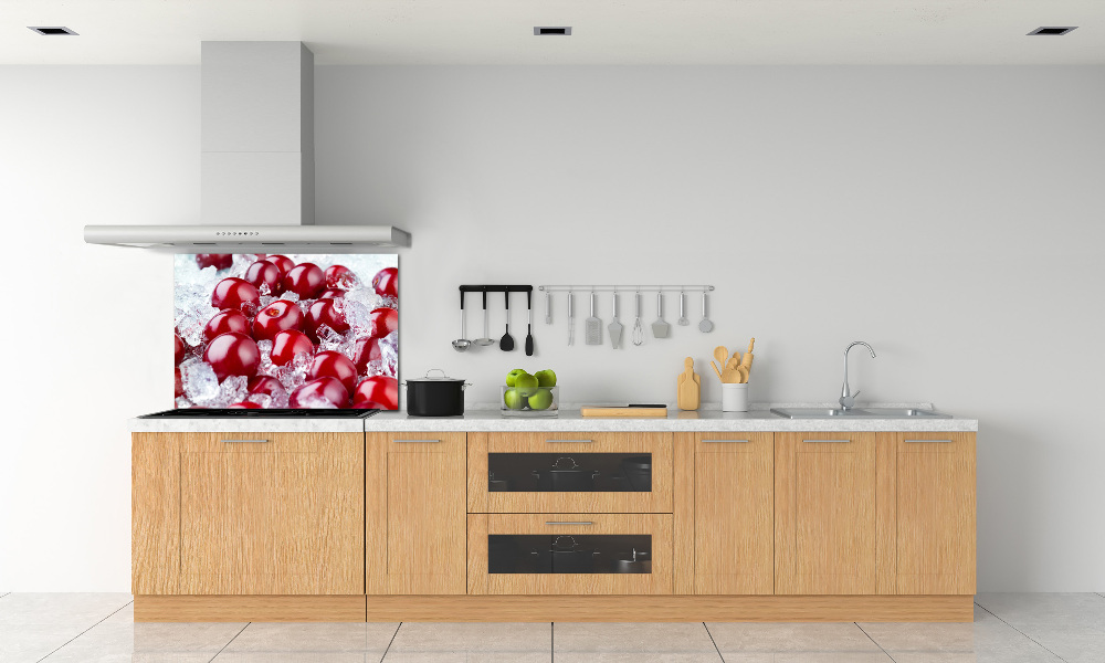 Cooker splashback Frozen cherry