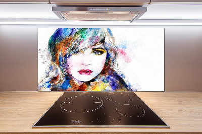 Cooker splashback Woman's face