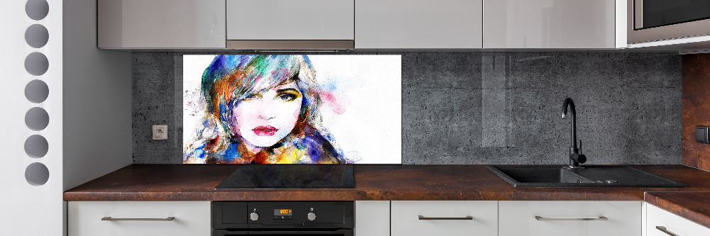 Cooker splashback Woman's face