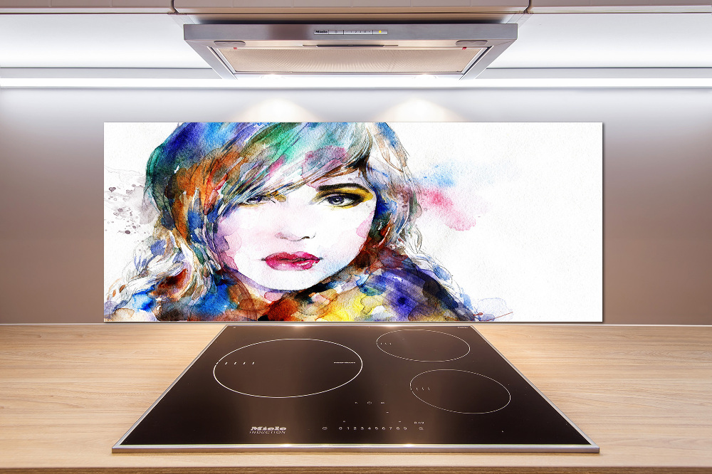 Cooker splashback Woman's face