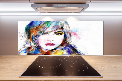 Cooker splashback Woman's face