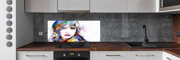 Cooker splashback Woman's face