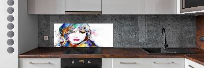 Cooker splashback Woman's face