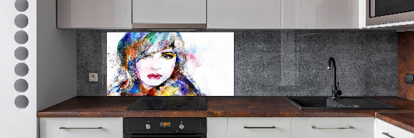 Cooker splashback Woman's face