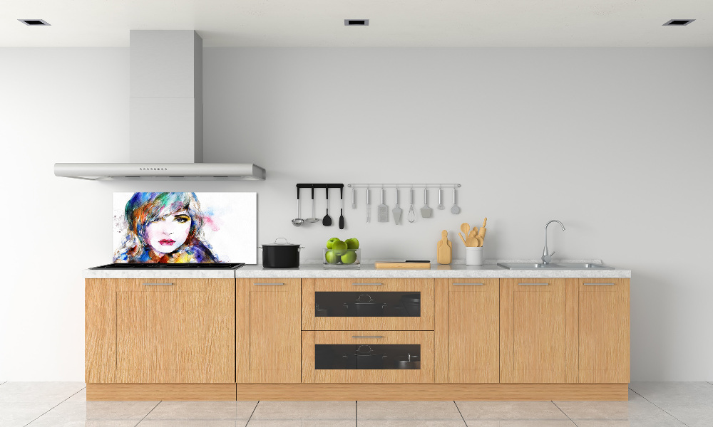 Cooker splashback Woman's face