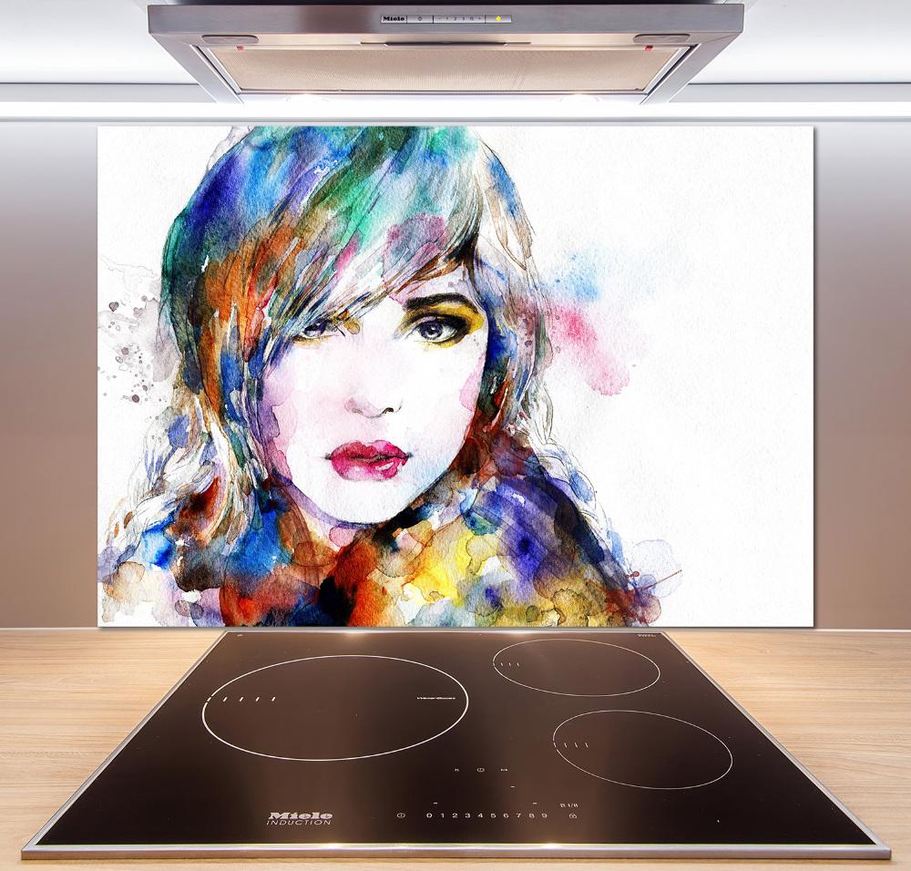 Cooker splashback Woman's face