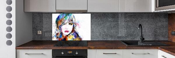 Cooker splashback Woman's face