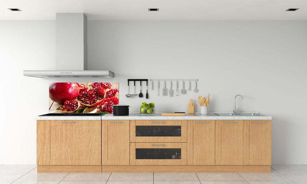 Cooker splashback Navy blue with leaves