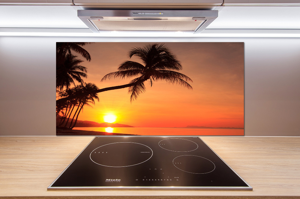 Kitchen splashback Sunset beach