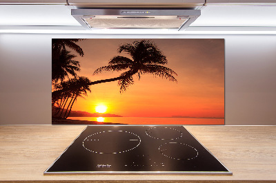 Kitchen splashback Sunset beach