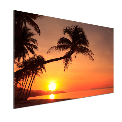 Kitchen splashback Sunset beach