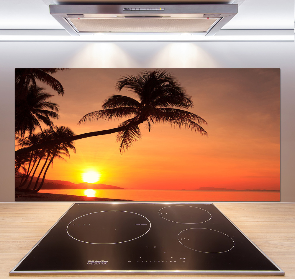 Kitchen splashback Sunset beach