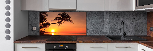 Kitchen splashback Sunset beach