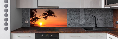 Kitchen splashback Sunset beach