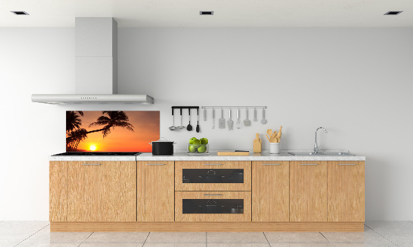 Kitchen splashback Sunset beach