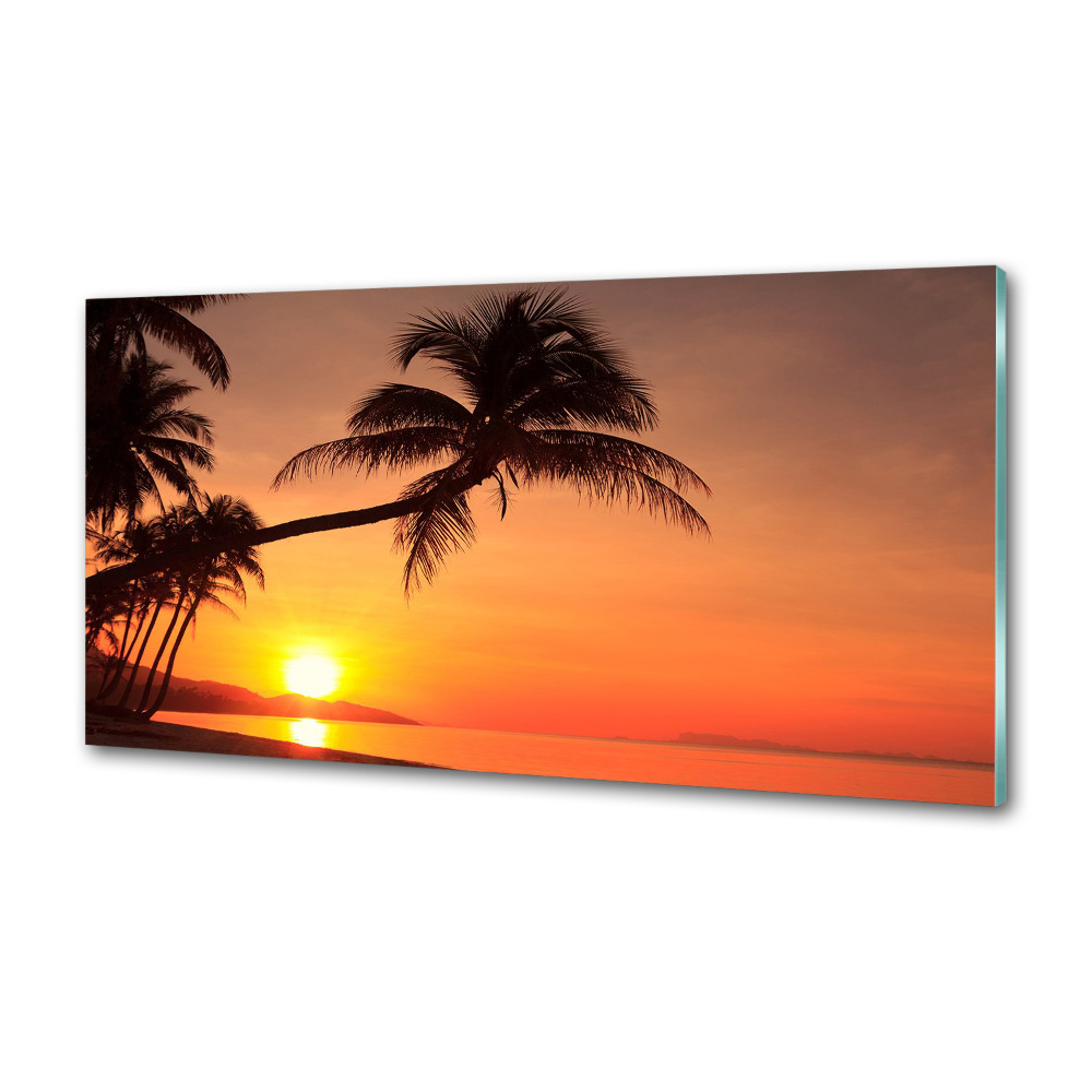 Kitchen splashback Sunset beach