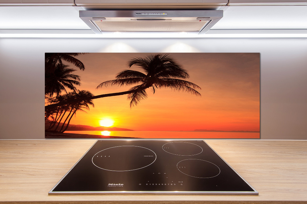 Kitchen splashback Sunset beach