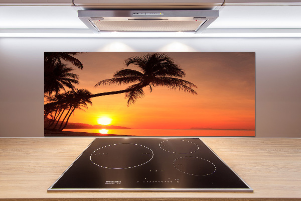 Kitchen splashback Sunset beach