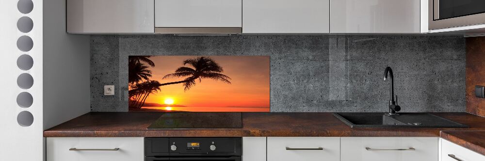 Kitchen splashback Sunset beach