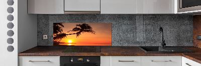 Kitchen splashback Sunset beach