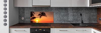 Kitchen splashback Sunset beach