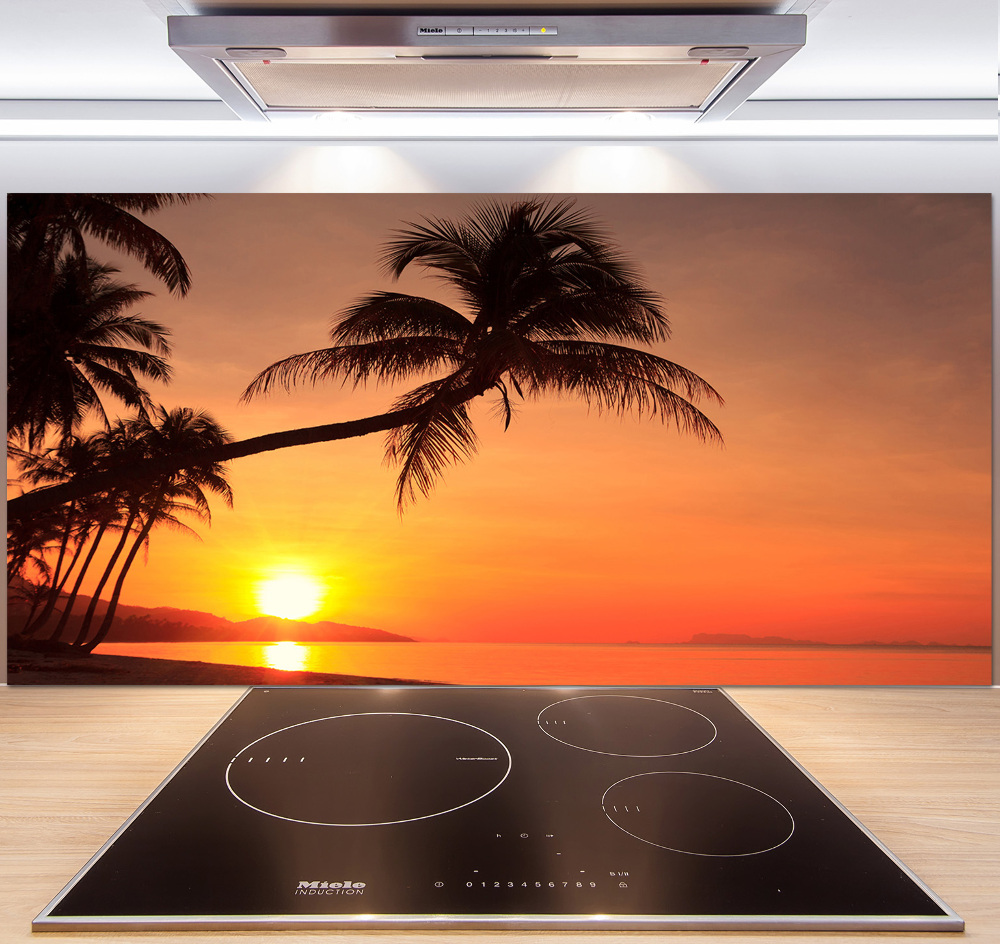 Kitchen splashback Sunset beach