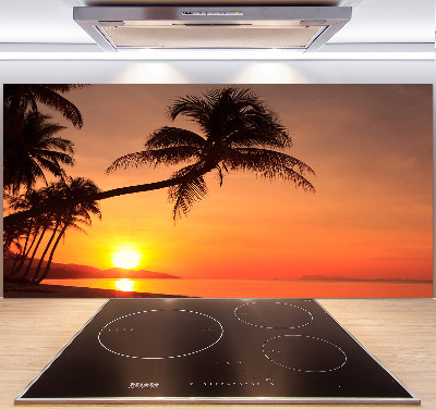 Kitchen splashback Sunset beach