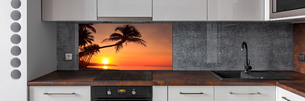 Kitchen splashback Sunset beach