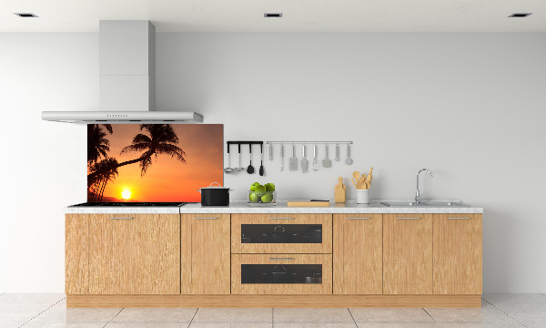 Kitchen splashback Sunset beach