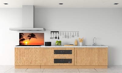 Kitchen splashback Sunset beach