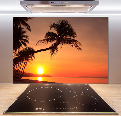 Kitchen splashback Sunset beach