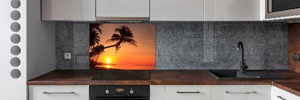 Kitchen splashback Sunset beach