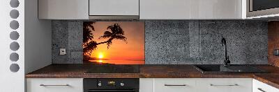 Kitchen splashback Sunset beach