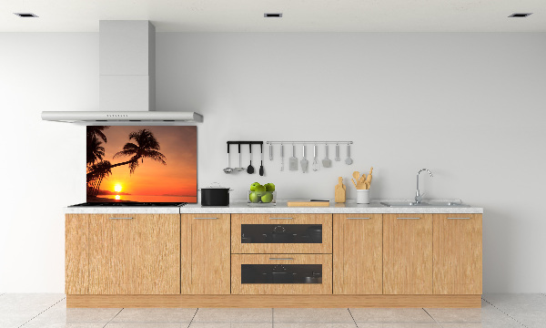 Kitchen splashback Sunset beach