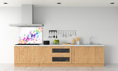 Glass splashback Colorful butterflies