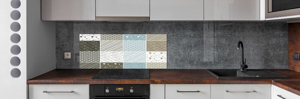 Cooker splashback Geometric patterns