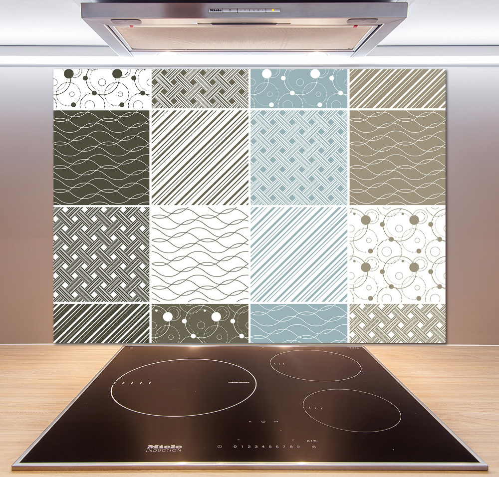 Cooker splashback Geometric patterns