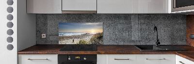 Kitchen splashback Sunset and dunes