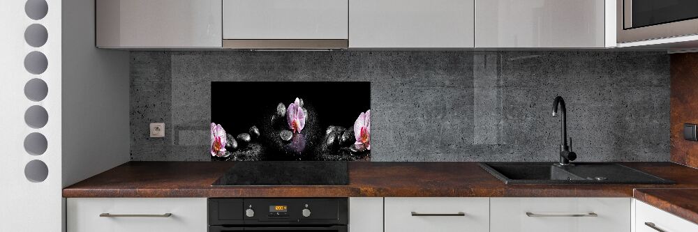 Cooker splashback Orchid