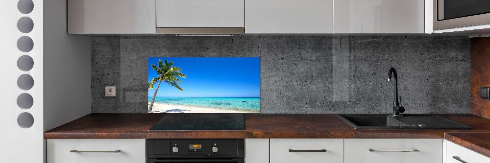 Kitchen wall panels Tropical beach