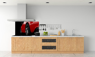 Cooker splashback Red car