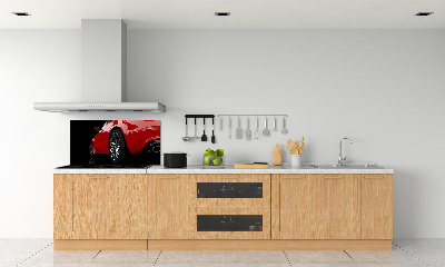 Cooker splashback Red car