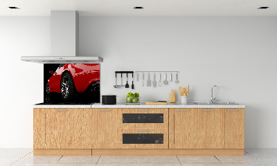 Cooker splashback Red car