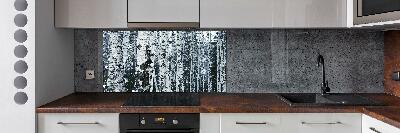 Cooker splashback Birch trees